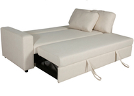 Wooden Frame Furniture Sofa Bed Durable Foam Imitated Linen Plastic Legs