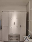 White Color European Contemporary Furniture Four Door Opening Wardrobe With Two Drawers