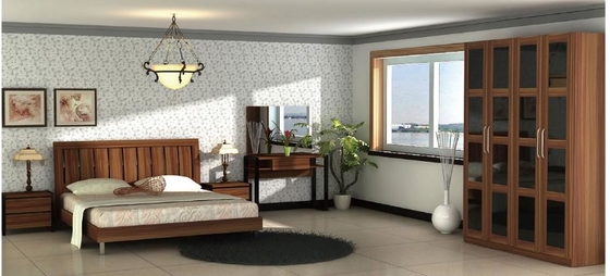 Les pleins meubles de chambre à coucher de couleur multi placent des meubles de panneau de finissage de mélamine