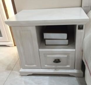 Table de chevet en bois blanche de chambre à coucher/petits tiroirs de chevet côté gauche