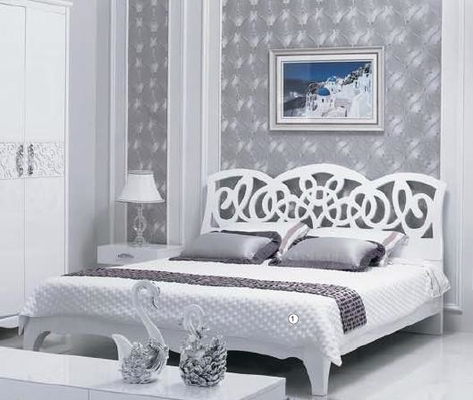 Lambrissez la peinture à haute brillance blanche de meubles de chambre à coucher/de meubles pièce à la maison