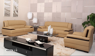 Sofa sectionnel de dormeur de cuir véritable pour les meubles à la maison de petite Chambre/salon