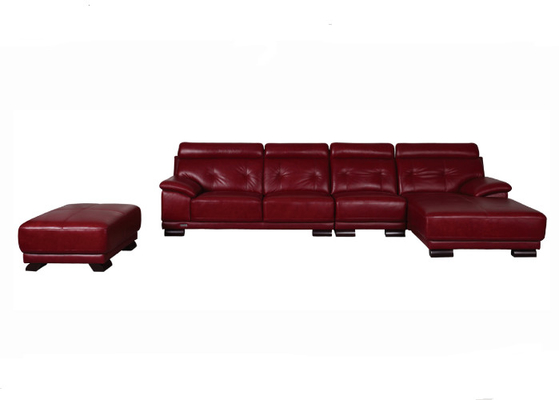 Les espaces vitaux durables garnissent en cuir le sofa avec le cadre en bois solide/haut le sofa faisant le coin de coussin