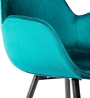 Living Room Velvet Occasional Armchair , Soft Backrest Lounge Chair With Armrests