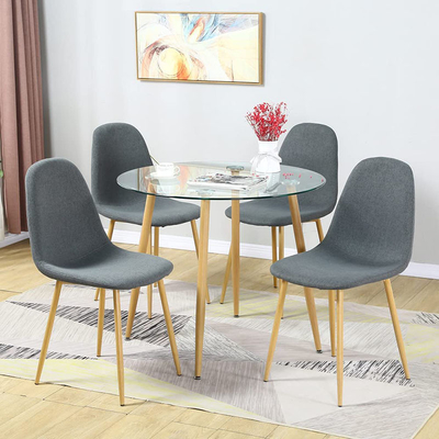 Cadre moderne en métal de tissu de textile dinant le luxe de chaises