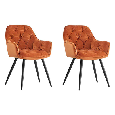Jambe d'or de chaise de flanelle de conception moderne dinant la chaise pour le bureau et la maison